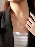 S'STEEL Minimalist Zircon Pendant Necklace 925 Sterling Silver for Women
