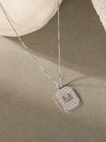 S'STEEL Minimalist Zircon Pendant Necklace 925 Sterling Silver for Women