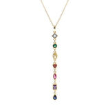925 Sterling Silver Zircon Tassel Necklace for Women