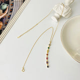 925 Sterling Silver Zircon Tassel Necklace for Women