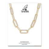 Minimalist Zircon Necklace Sterling Silver 925