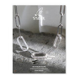 Minimalist Zircon Necklace Sterling Silver 925