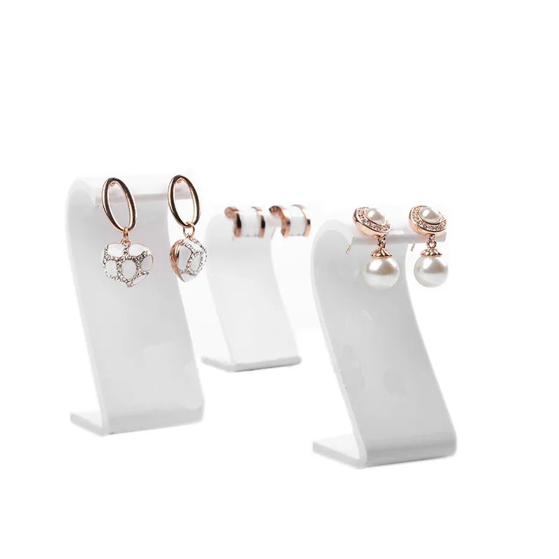 S Shape Clear Acrylic Hanging Earring Display Stand 3pcs