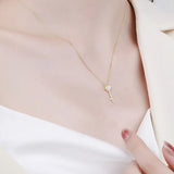 Sterling Silver Enamel Key Pendant Necklace