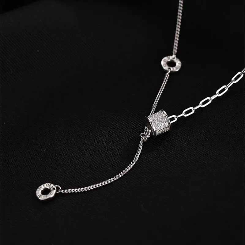 Silver Women's Necklace Small Waist Pendant in Europe and America