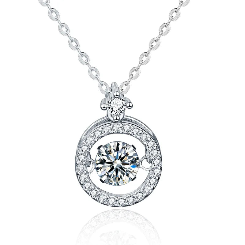Sterling Silver Beating Heart Pendant Necklace