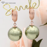 Colorful Pearl Dangle Earrings Wedding Jewelry