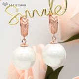 Colorful Pearl Dangle Earrings Wedding Jewelry