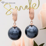 Colorful Pearl Dangle Earrings Wedding Jewelry