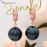 Colorful Pearl Dangle Earrings Wedding Jewelry