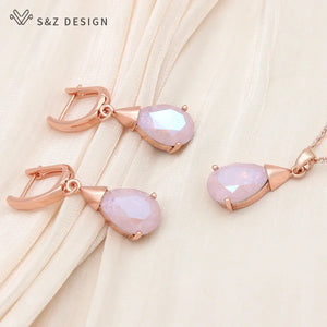 S&Z Water Drop Crystal Jewelry Sets For Women