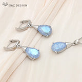 S&Z Water Drop Crystal Jewelry Sets For Women