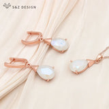 S&Z Water Drop Crystal Jewelry Sets For Women