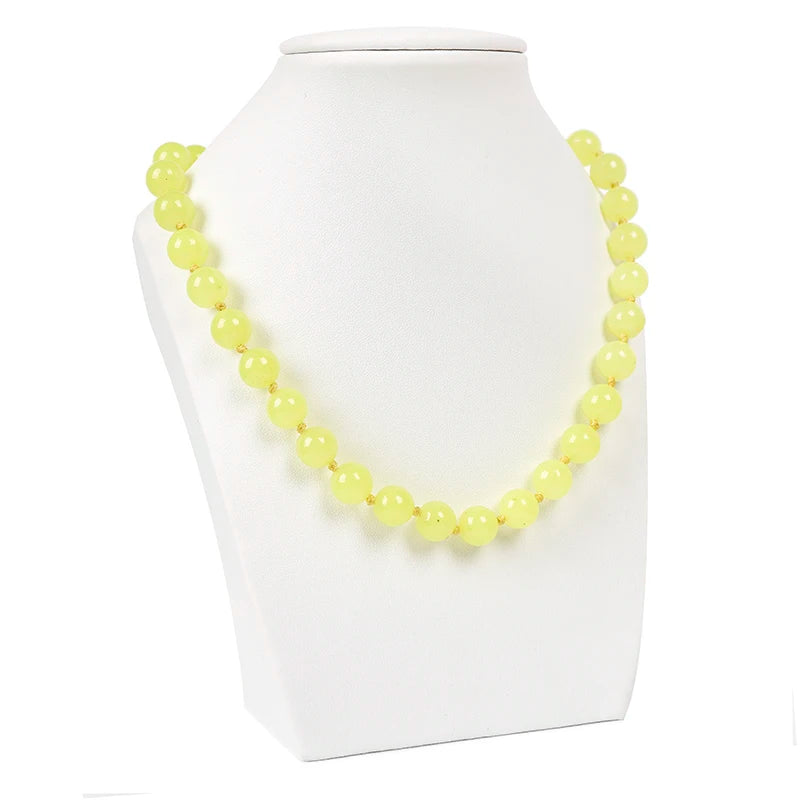 Concise Yellow Lemon Jasper 10mm Semiprecious Stone
