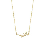 Women's Sterling Silver Bamboo Pendant Necklace