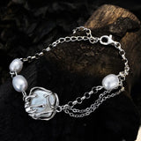 Baroque Pearl Bracelet S925 Sterling Silver Charm Women Jewelry
