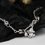 S925 Sterling Silver Charm Funny Magic Hat Ghost Bracelet
