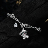S925 Sterling Silver Charm Funny Magic Hat Ghost Bracelet