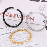 Titanium Steel Braid Bracelet Wire Bangle Opening Bracelet