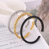 Titanium Steel Braid Bracelet Wire Bangle Opening Bracelet