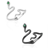 Punk Snake Bangle Bracelet Arm Ring for Women Twist Metal Snakes Bracelets