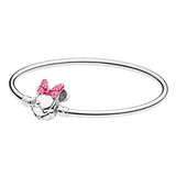S925 Sterling Silver Round Heart Bracelet DIY Ladies Jewelry