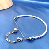 S925 Silver Logo Bracelet Classic Rose Star Love Heart Diamond Girl Gift