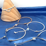 S925 Silver Logo Bracelet Classic Silver Rose Star Heart Diamond