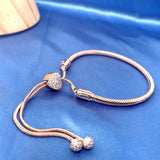 S925 Silver Logo Bracelet Classic Silver Rose Star Heart Diamond