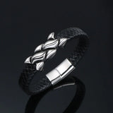 S7 Stainless Steel Leather Rope Bracelet Personalized Men's Bracelet