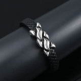 S7 Stainless Steel Leather Rope Bracelet Personalized Men's Bracelet