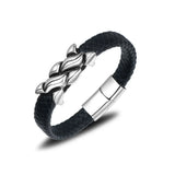 S7 Stainless Steel Leather Rope Bracelet Personalized Men's Bracelet