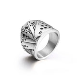 Personality Playing Card Titanium Steel Ring