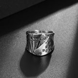 Personality Playing Card Titanium Steel Ring