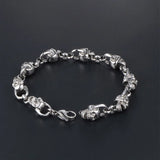 Dongguan Men's Titanium Steel Diamond Skull Bracelet CE088