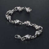 Dongguan Men's Titanium Steel Diamond Skull Bracelet CE088