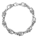 Dongguan Men's Titanium Steel Diamond Skull Bracelet CE088