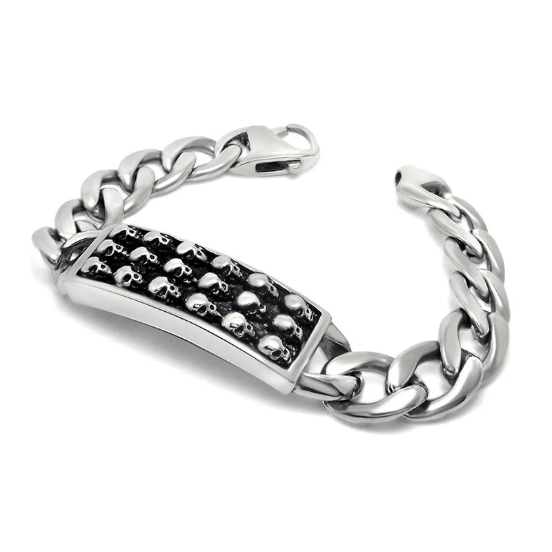 Punk Retro Skull Titanium Bracelet CE316
