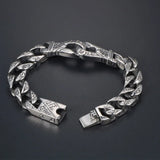 Punk Vintage Buddha Shaped Titanium Bracelet Men's Double Ring Buckle Bracelet