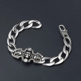 S7 Antique Titanium Steel Skull Bracelet for Men