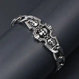 S7 Antique Titanium Steel Skull Bracelet for Men
