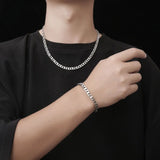 Hip-hop Punk Men's Bracelet Motorcycle Rock Necklace Titanium Steel Jewelry