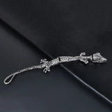Men's Hip Hop Titanium Silver Crocodile Bracelet CE273