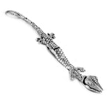 Men's Hip Hop Titanium Silver Crocodile Bracelet CE273