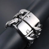S7 Men's Titanium Steel Casting Bracelet Smooth Sand Surface Wire Drawing Handle