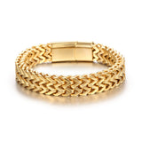S7 Titanium Steel Bracelet Double Row Chain Silver Three Chain CE603