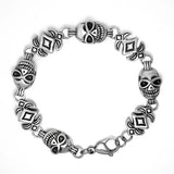 European American Skull Bracelet Titanium Steel Chain