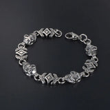 European American Skull Bracelet Titanium Steel Chain