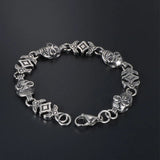 European American Skull Bracelet Titanium Steel Chain