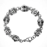 European American Skull Bracelet Titanium Steel Chain